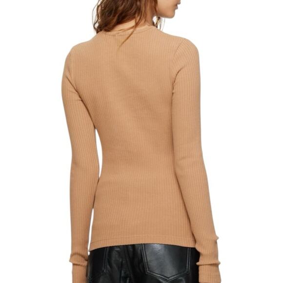 Agolde NWTs Lyza Cut Out Rib Top Women's size Medium - Picture 2 of 11